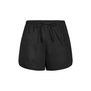 City Chic Shorts Black Soft Pacifica Shorts Linen & Cotton Drawstring Plus Sz L